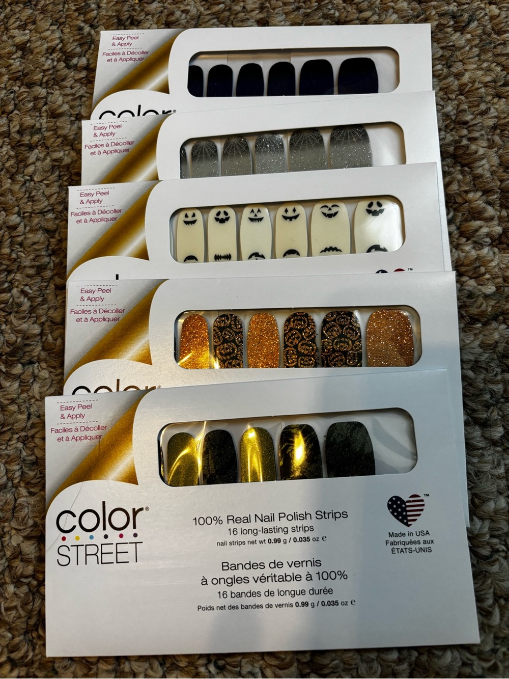 5 Color Street Nail Polish Strips - Halloween Designs